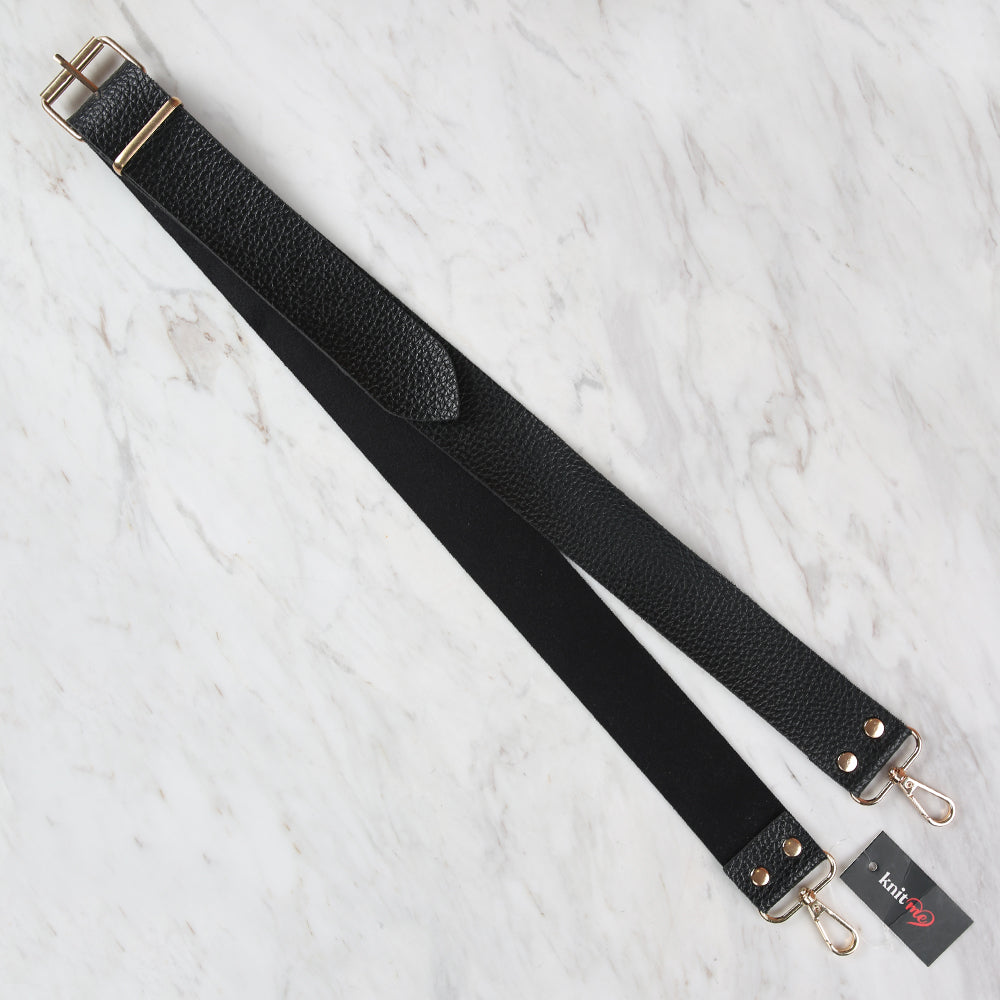 Knitme Kemer Tokalı Çanta Askısı 125x4 cm Siyah BA-0005